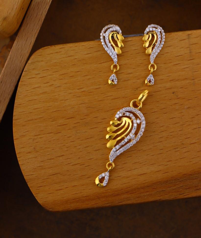 YELLOW GOLD STONE DESIGNER SET