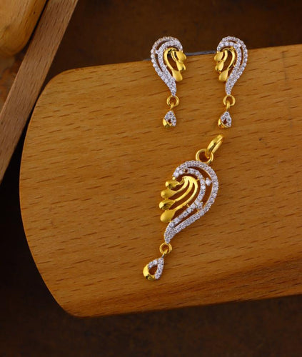YELLOW GOLD STONE DESIGNER SET
