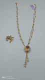 GOLD PEARL CHAIN SET