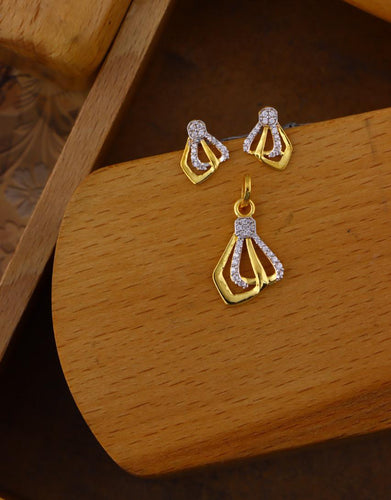 YELLOW GOLD STONE DESIGNER SET