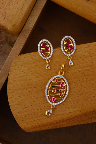 YELLOW GOLD STONE DESIGNER SET