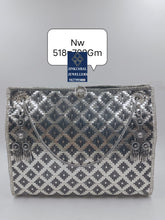 Load image into Gallery viewer, silver clutch bag
