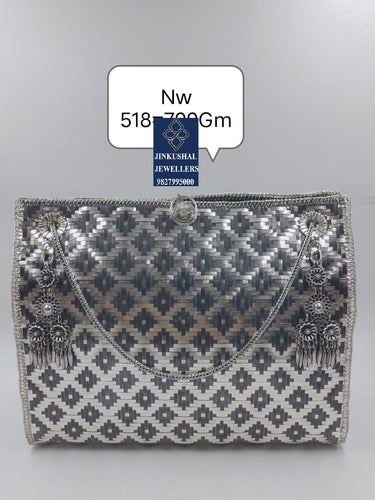 silver clutch bag