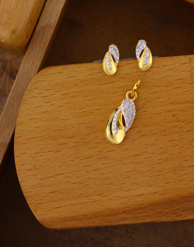 YELLOW GOLD STONE DESIGNER SET