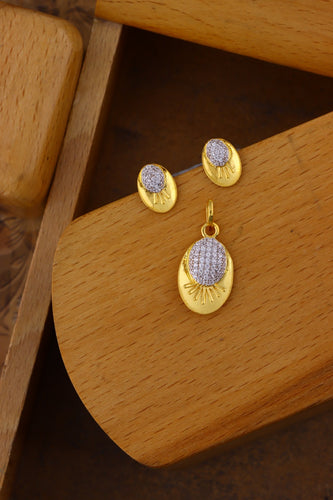 YELLOW GOLD STONE DESIGNER SET
