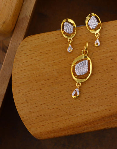 YELLOW GOLD STONE DESIGNER SET