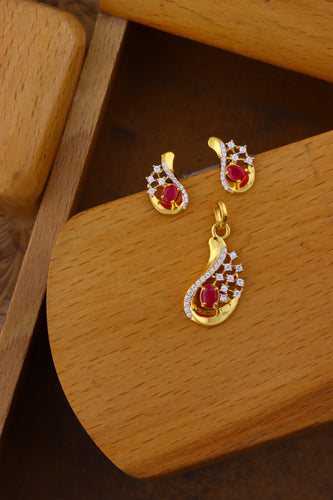 YELLOW GOLD STONE DESIGNER SET