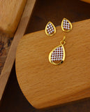 YELLOW GOLD STONE DESIGNER SET