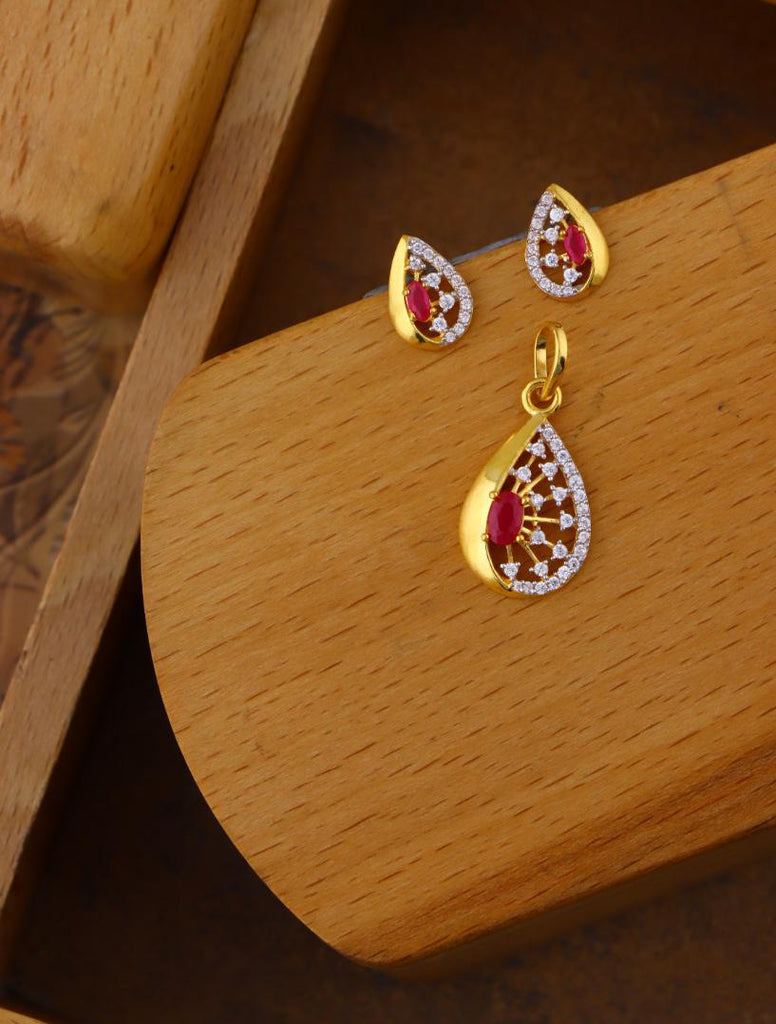 YELLOW GOLD STONE DESIGNER SET