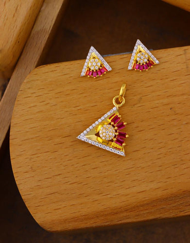 YELLOW GOLD STONE DESIGNER SET