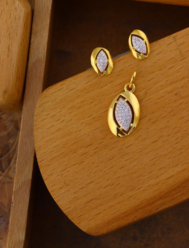 YELLOW GOLD STONE DESIGNER SET