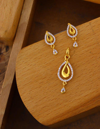 YELLOW GOLD STONE DESIGNER SET