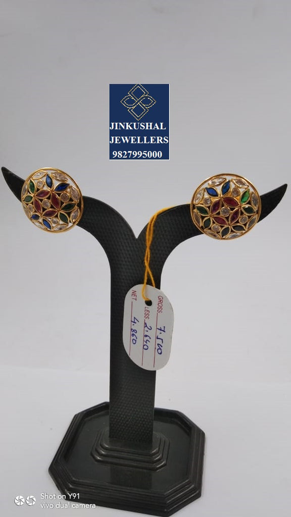 designer polki earring set for women