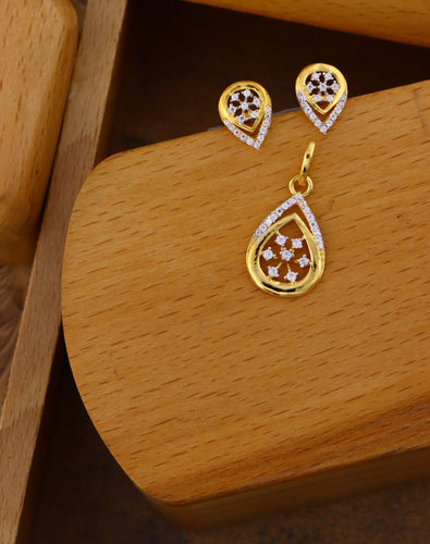 YELLOW GOLD STONE DESIGNER SET