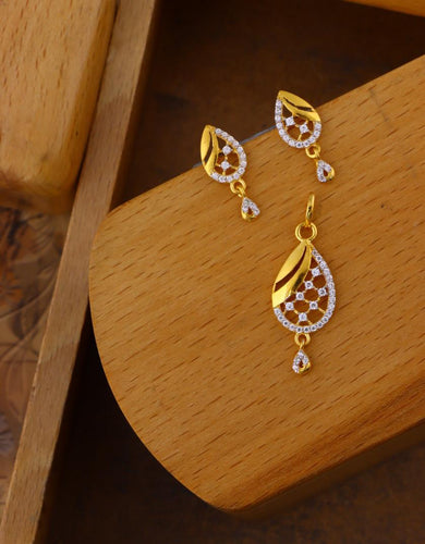 YELLOW GOLD STONE DESIGNER SET