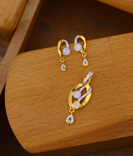 YELLOW GOLD STONE DESIGNER SET