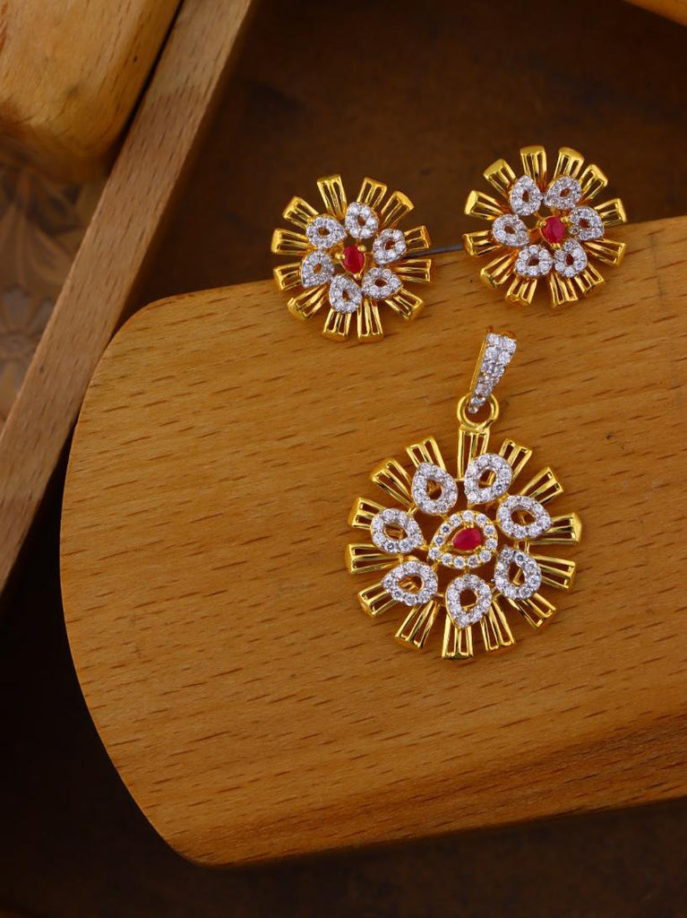 YELLOW GOLD STONE DESIGNER SET