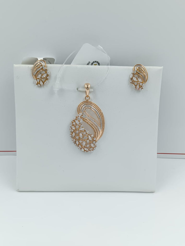 GOLD STONE PENDANT SET