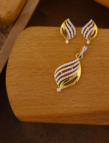 YELLOW GOLD STONE DESIGNER SET