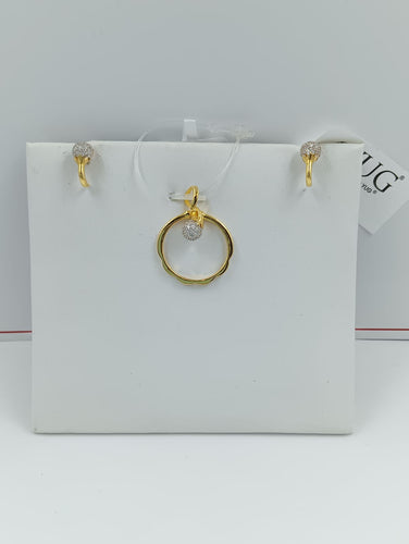 GOLD STONE PENDANT SET
