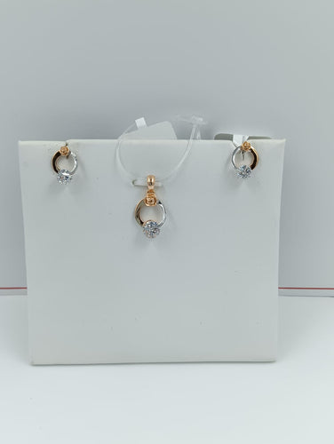 GOLD STONE PENDANT SET