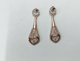 rose gold earring set