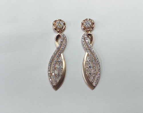 rose gold earring set