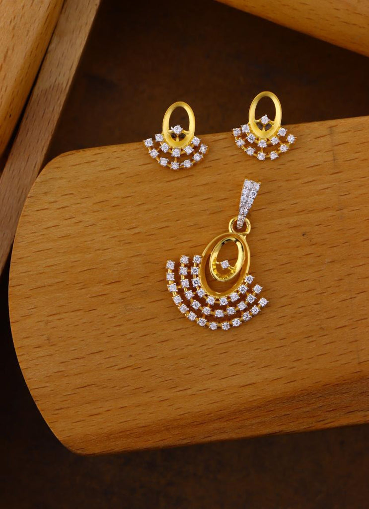 YELLOW GOLD STONE DESIGNER SET