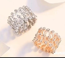 Load image into Gallery viewer, 2 in 1 ZIRCONE Studded SILVER HALLMARK  Italian Ring cum Bracelet for Women